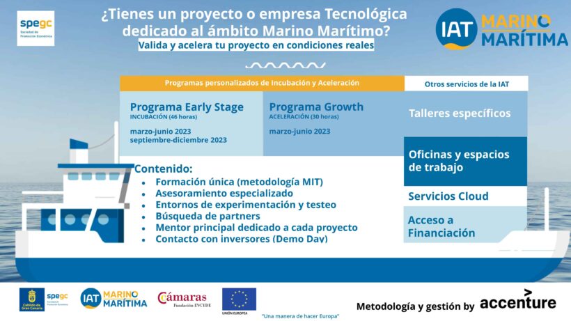 Arrancan los primeros programas de apoyo a emprendedores y startups de la IAT Marino-marítima